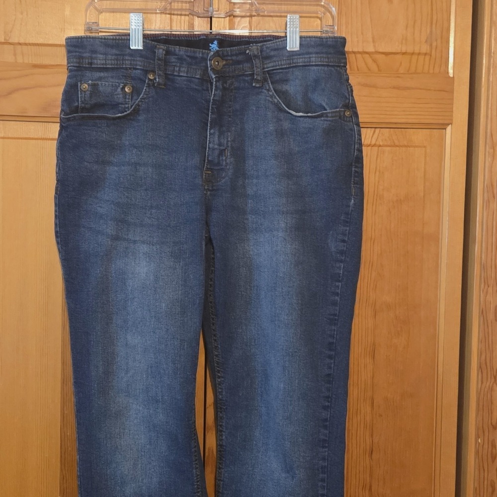 Nat Nast Jeans Mens‎ 32x32 Medium Wash Denim Straight Leg Stretch Waistband